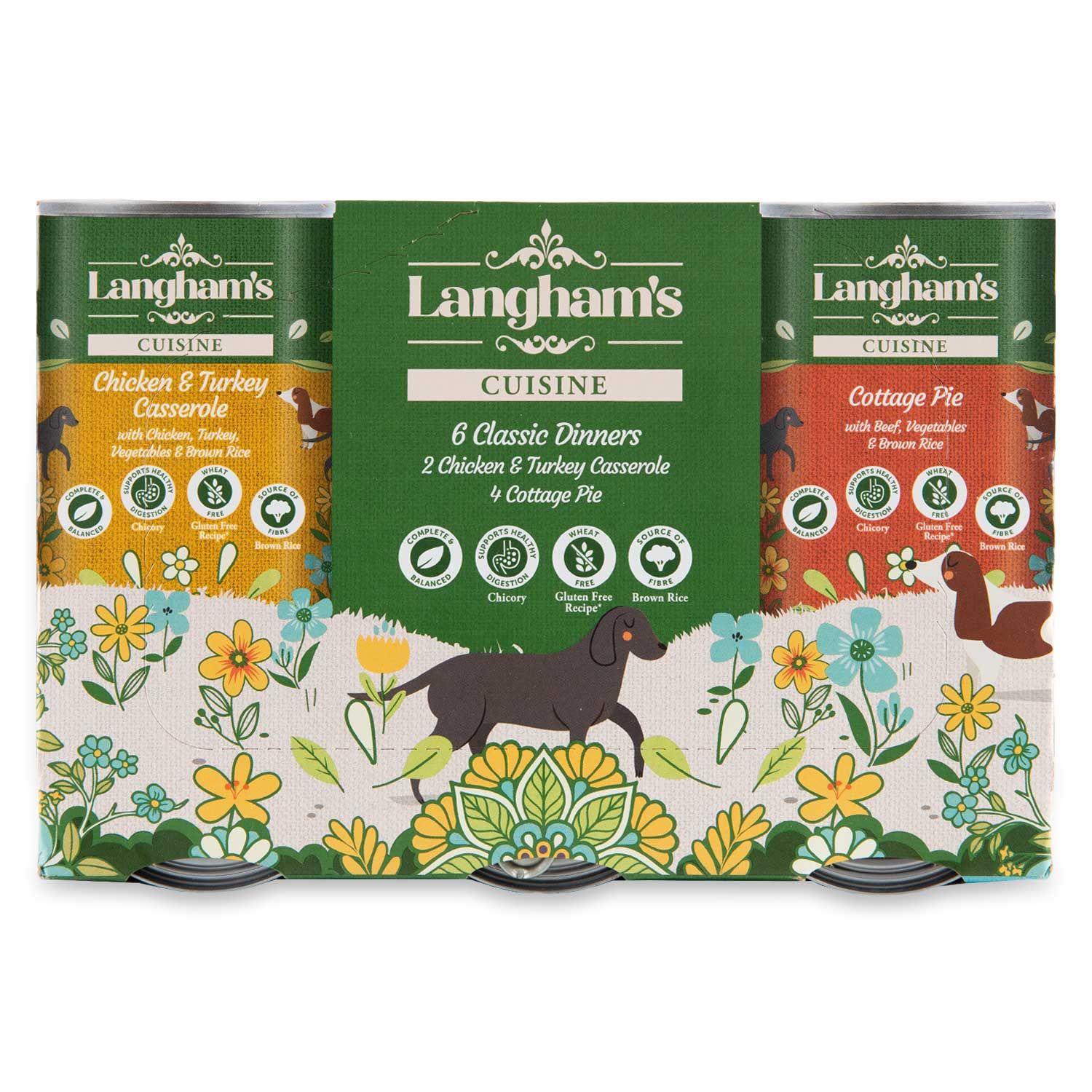 Langham's Classic Dinners Dog Food 6x390g